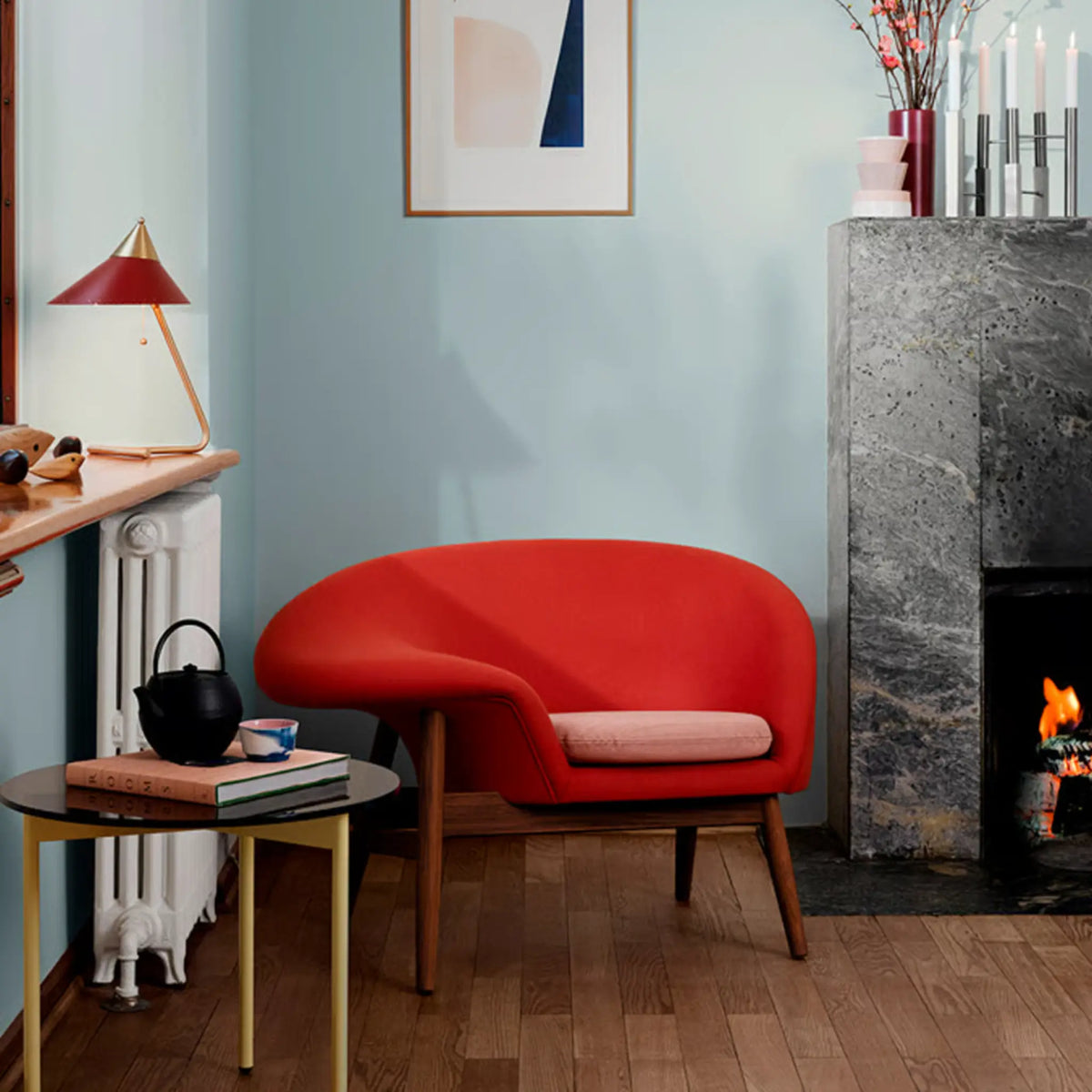 Warm Nordic Fried Egg Loungestol, Canvas 614