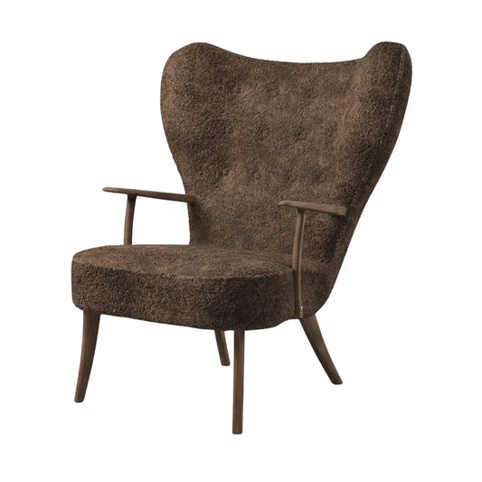 Warm Nordic Pragh Loungestol Sheepskin, Drake/smoked Oiled Oak