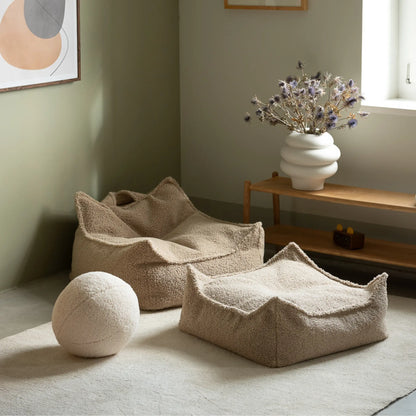 Wigiwama Saccosäck & Sittpuff Set, Biscuit