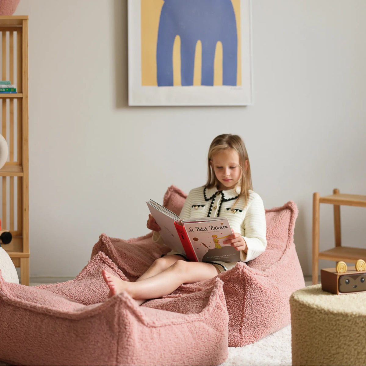 Wigiwama Saccosäck & Sittpuff Set, Guava