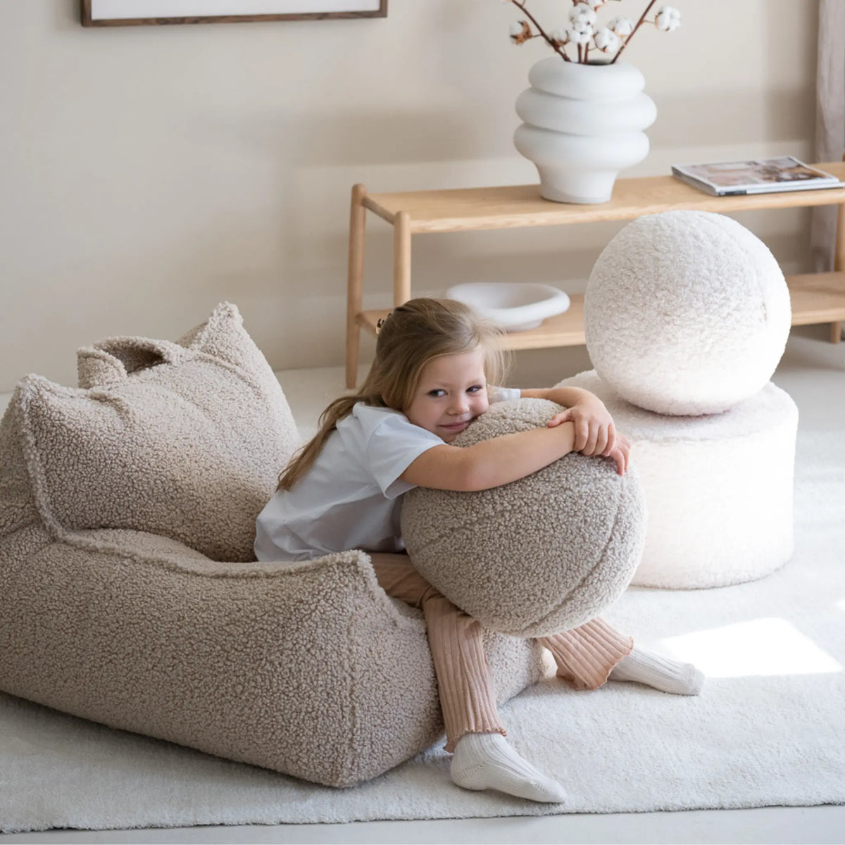 Wigiwama Ball Kudde, Cream White