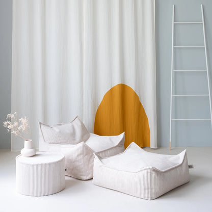 Wigiwama Saccosäck & Sittpuff Set, Marshmallow