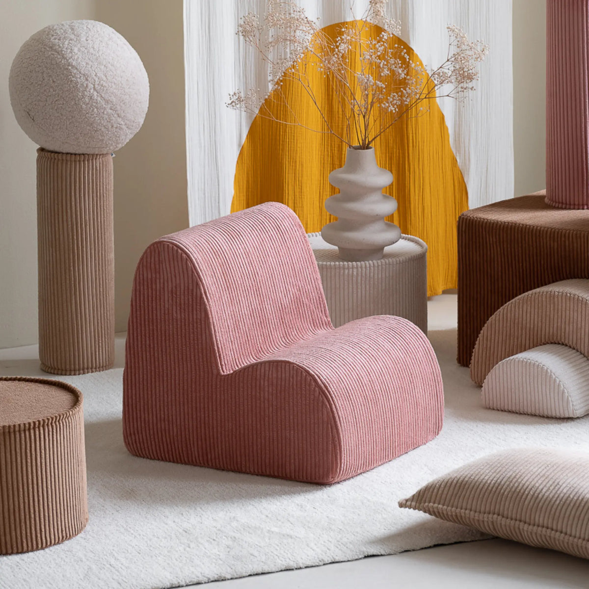 Wigiwama Cloud Barnfåtölj, Pink Mousse